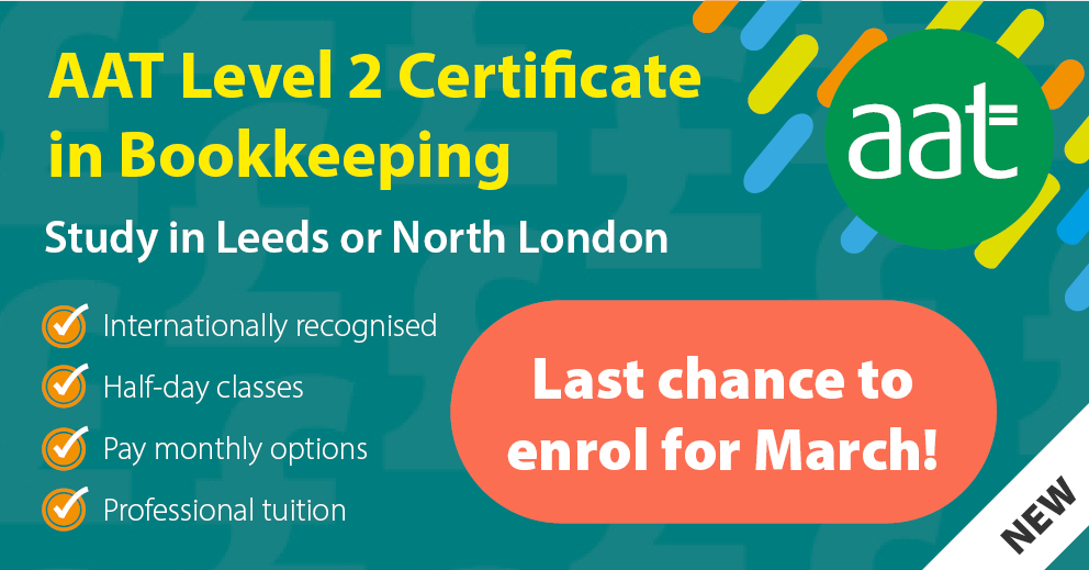 AAT level 2 Bookkeeping Certificate in London and Leeds 