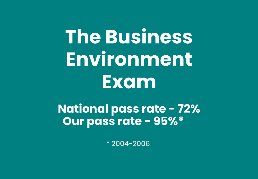 AAT The Business Environment Exam pass rates