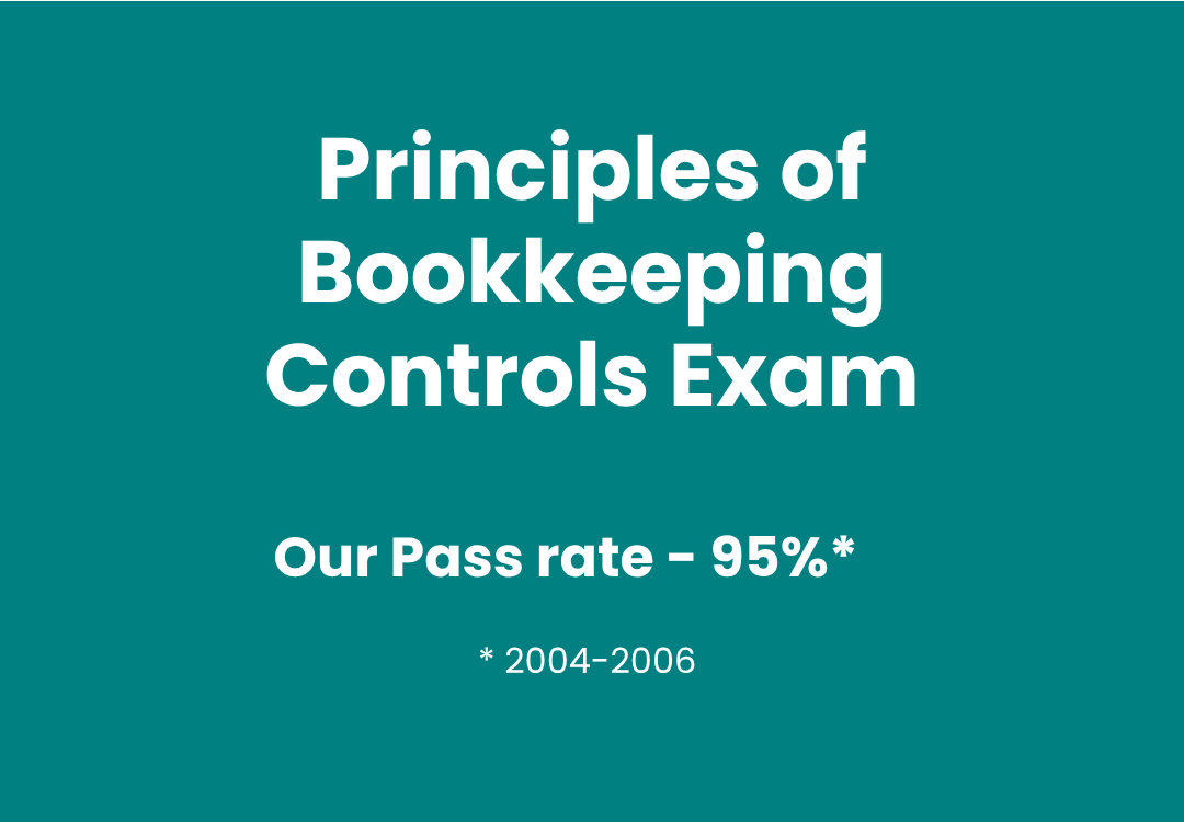 Principles of Bookkeeping Controls Exam pass rates