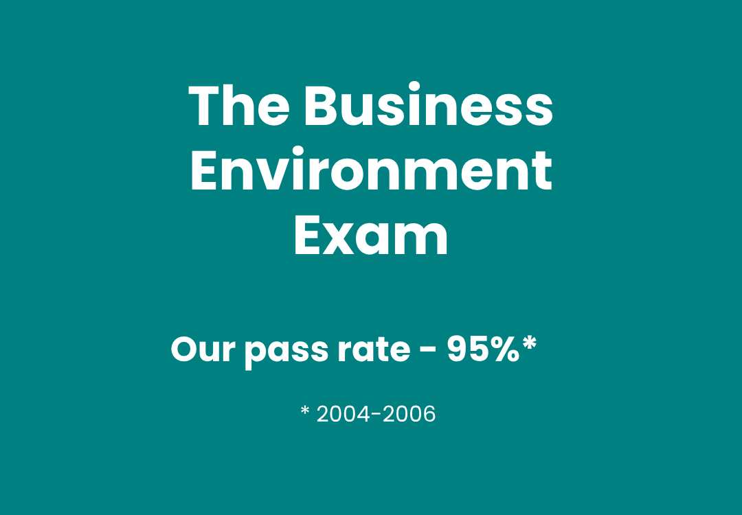 AAT The Business Environment Exam pass rates